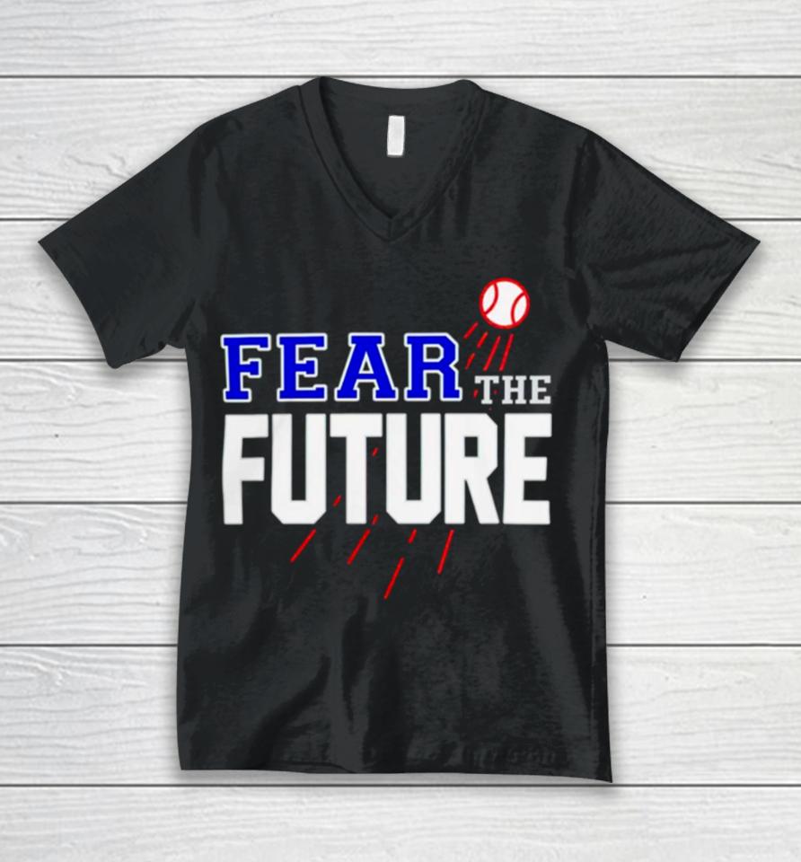 Los Angeles Angels Baseball Fear The Future Unisex V-Neck T-Shirt