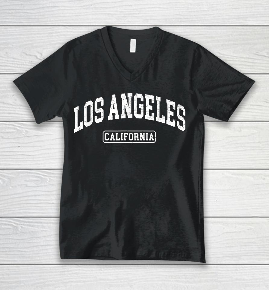 Los Angeles California Throwback Design Classic Unisex V-Neck T-Shirt