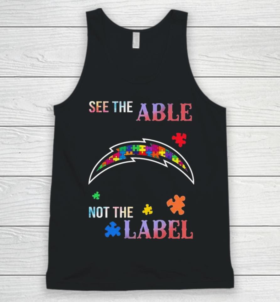 Los Angeles Chargers Autism Awareness See The Able Not The Label Unisex Tank Top