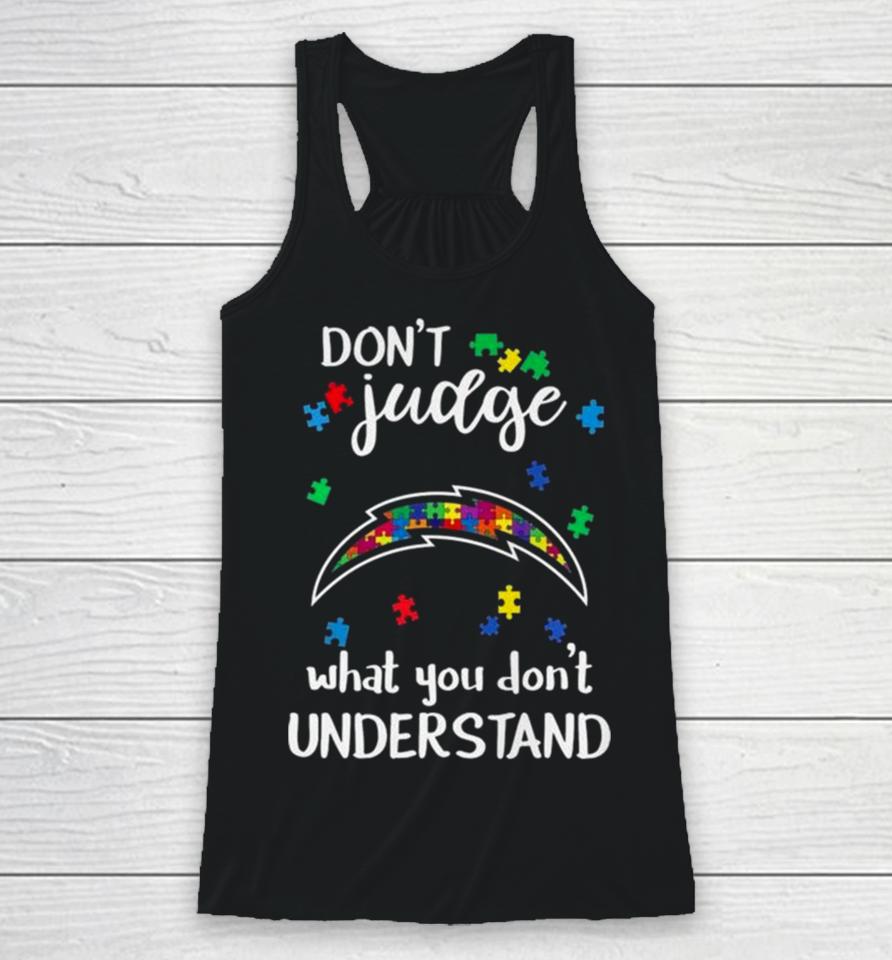 Los Angeles Chargers Autism Don’t Judge What You Don’t Understand Racerback Tank