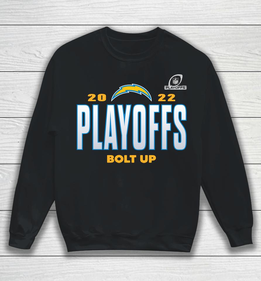 Los Angeles Chargers Bolt Up 2022 Nfl Playoffs Our Time Sweatshirt