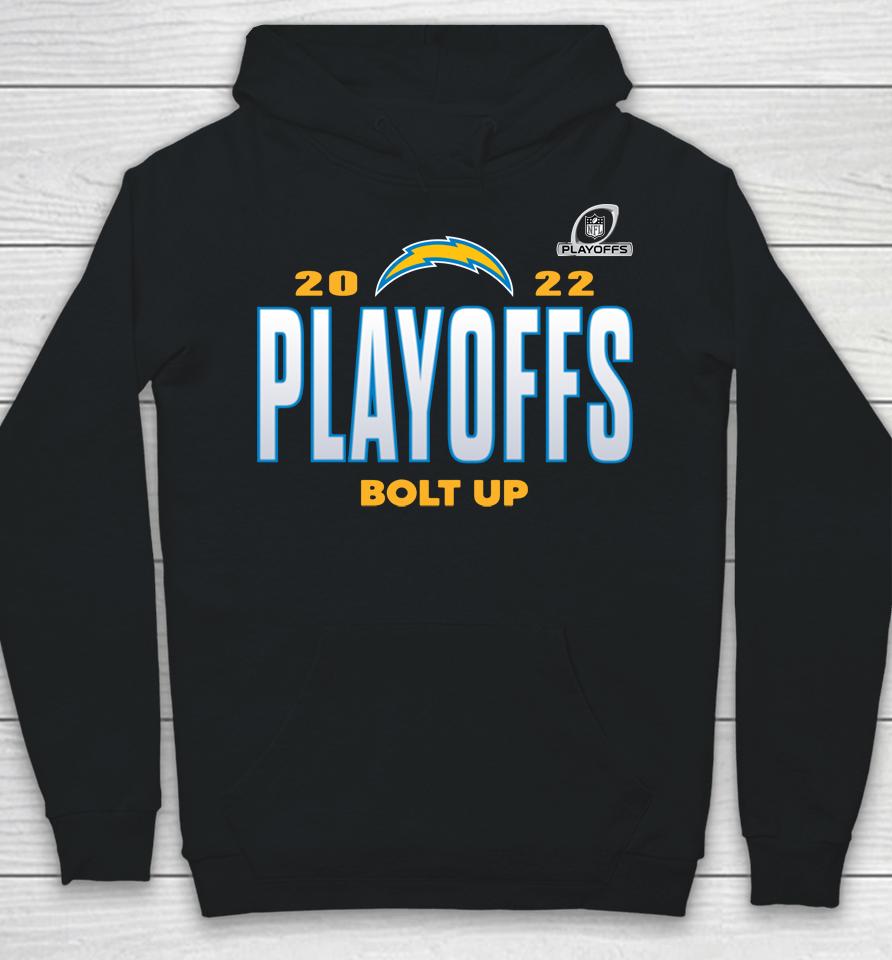 Los Angeles Chargers Bolt Up Fanatics 2022 Nfl Playoffs Our Time Hoodie