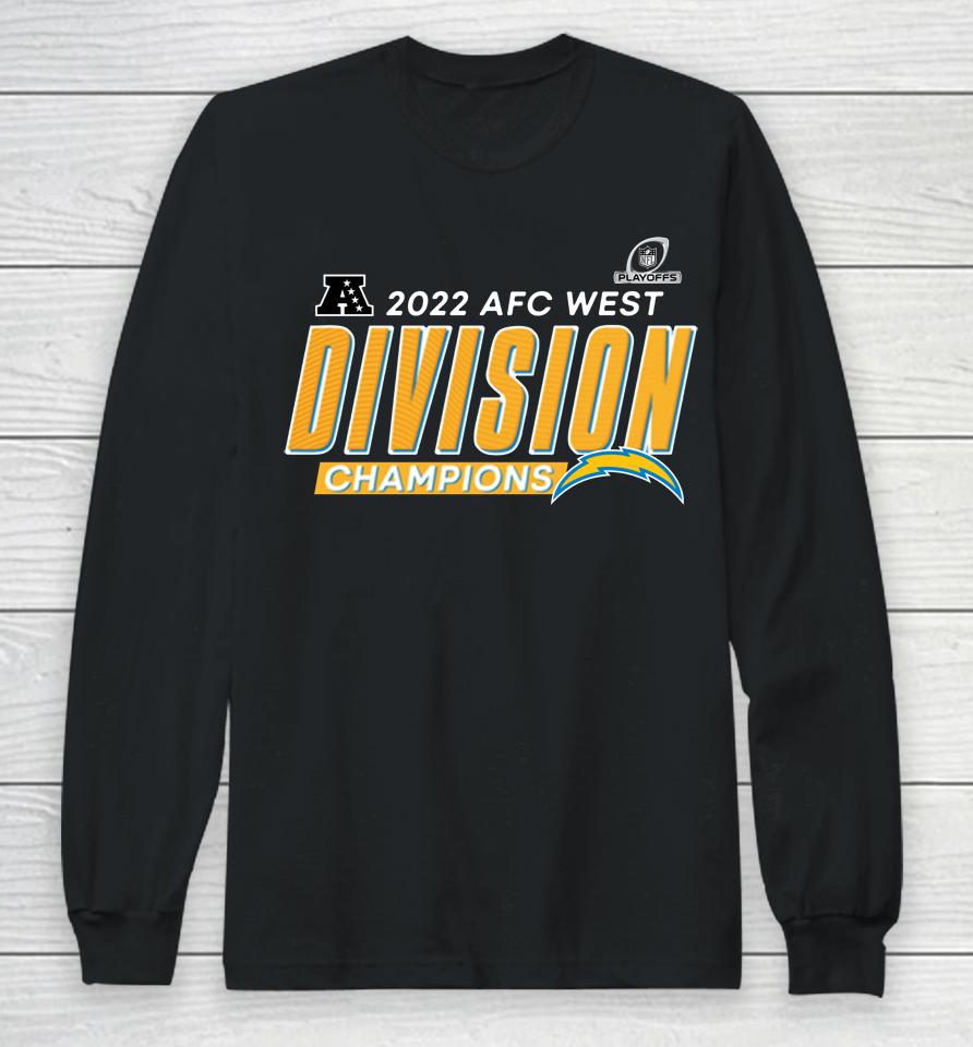 Los Angeles Chargers Fanatics Branded Red 2022 Afc West Division Champions Divide And Conquer A Long Sleeve T-Shirt