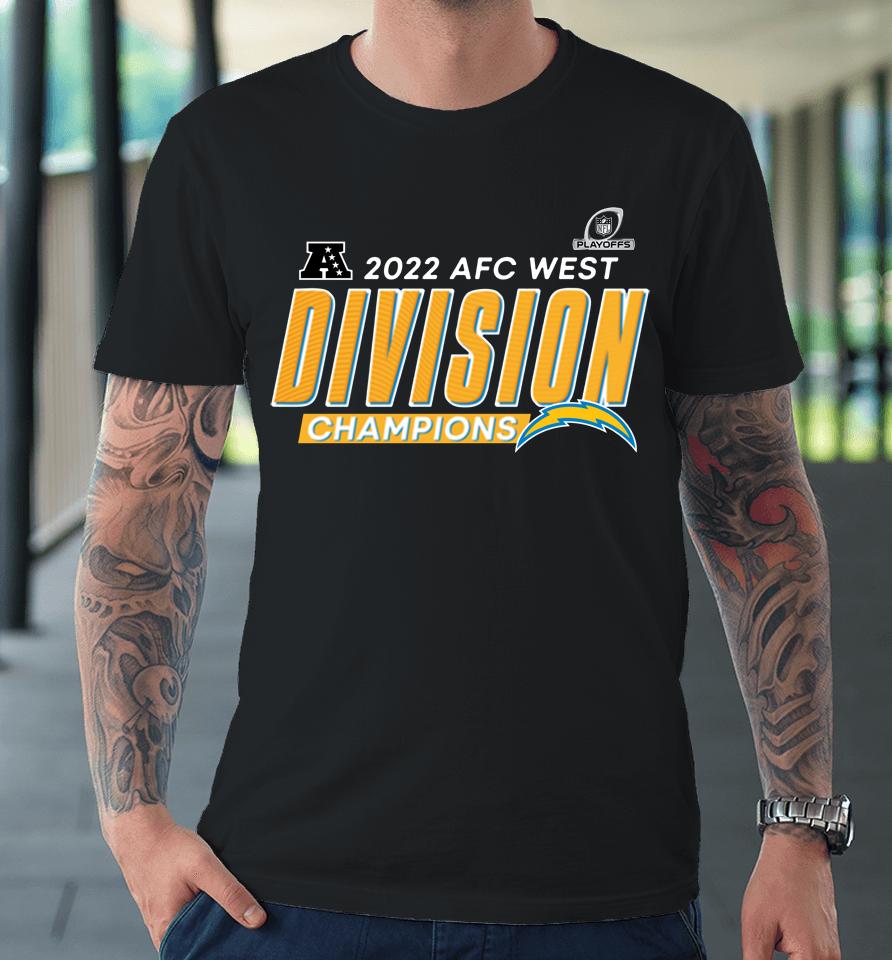 Los Angeles Chargers Fanatics Branded Red 2022 Afc West Division Champions Divide And Conquer A Premium T-Shirt