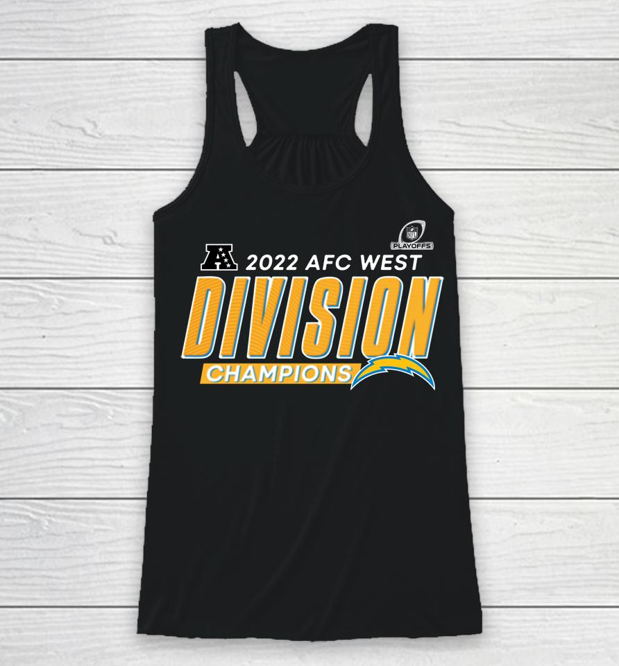 Los Angeles Chargers Fanatics Branded Red 2022 Afc West Division Champions Divide And Conquer A Racerback Tank