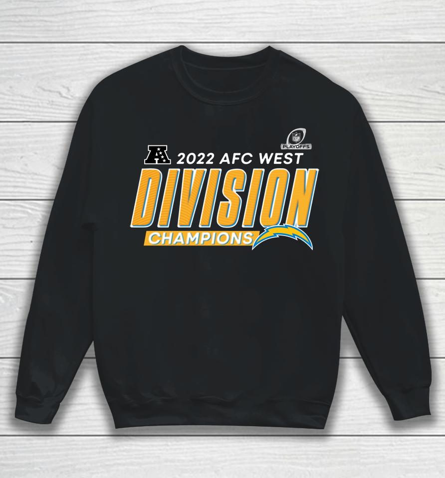 Los Angeles Chargers Fanatics Branded Red 2022 Afc West Division Champions Divide And Conquer A Sweatshirt