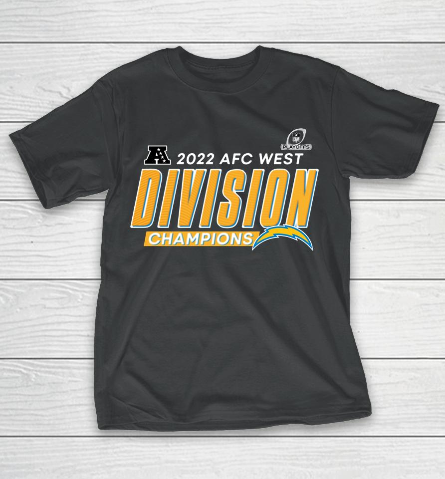 Los Angeles Chargers Fanatics Branded Red 2022 Afc West Division Champions Divide And Conquer A T-Shirt
