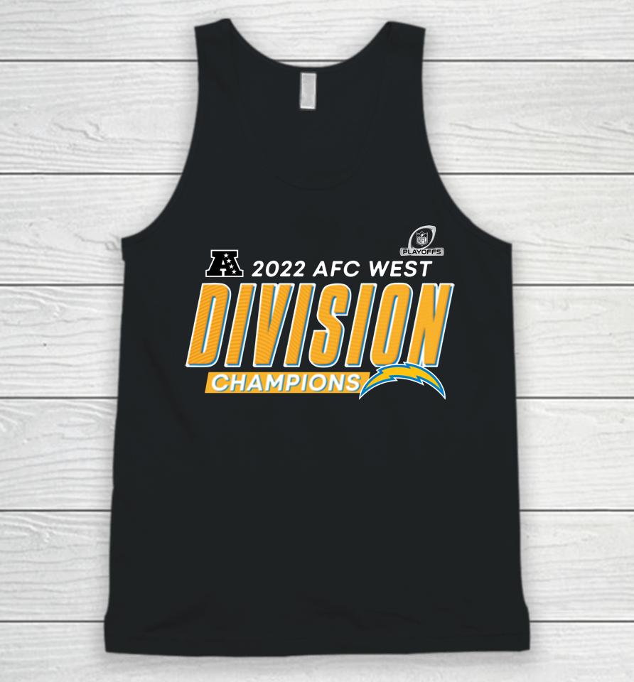 Los Angeles Chargers Fanatics Branded Red 2022 Afc West Division Champions Divide And Conquer A Unisex Tank Top