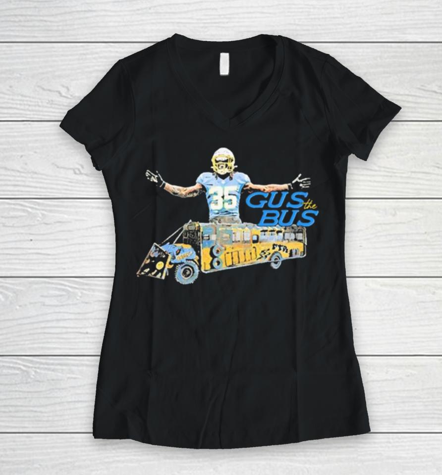 Los Angeles Chargers Gus The Bus Women V-Neck T-Shirt