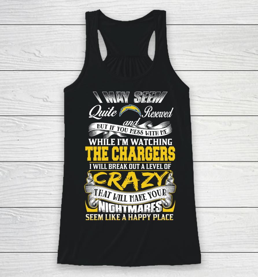 Los Angeles Chargers Nfl Football Don't Mess With Me While I'm Watching My Team Racerback Tank