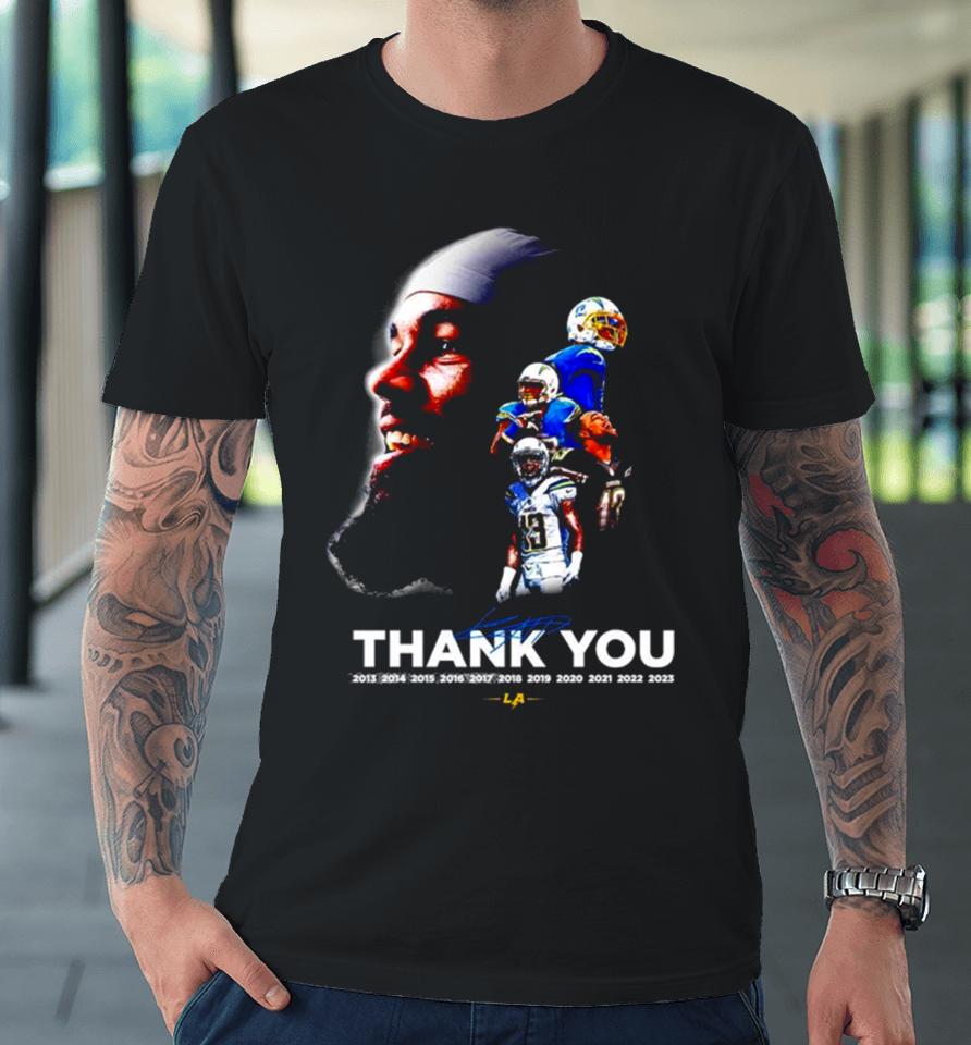 Los Angeles Chargers Thank You 13 Keenan Allen Signature Premium T-Shirt