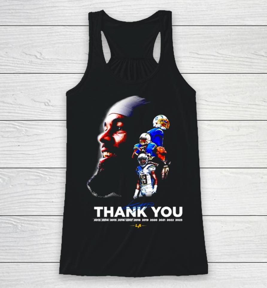 Los Angeles Chargers Thank You 13 Keenan Allen Signature Racerback Tank