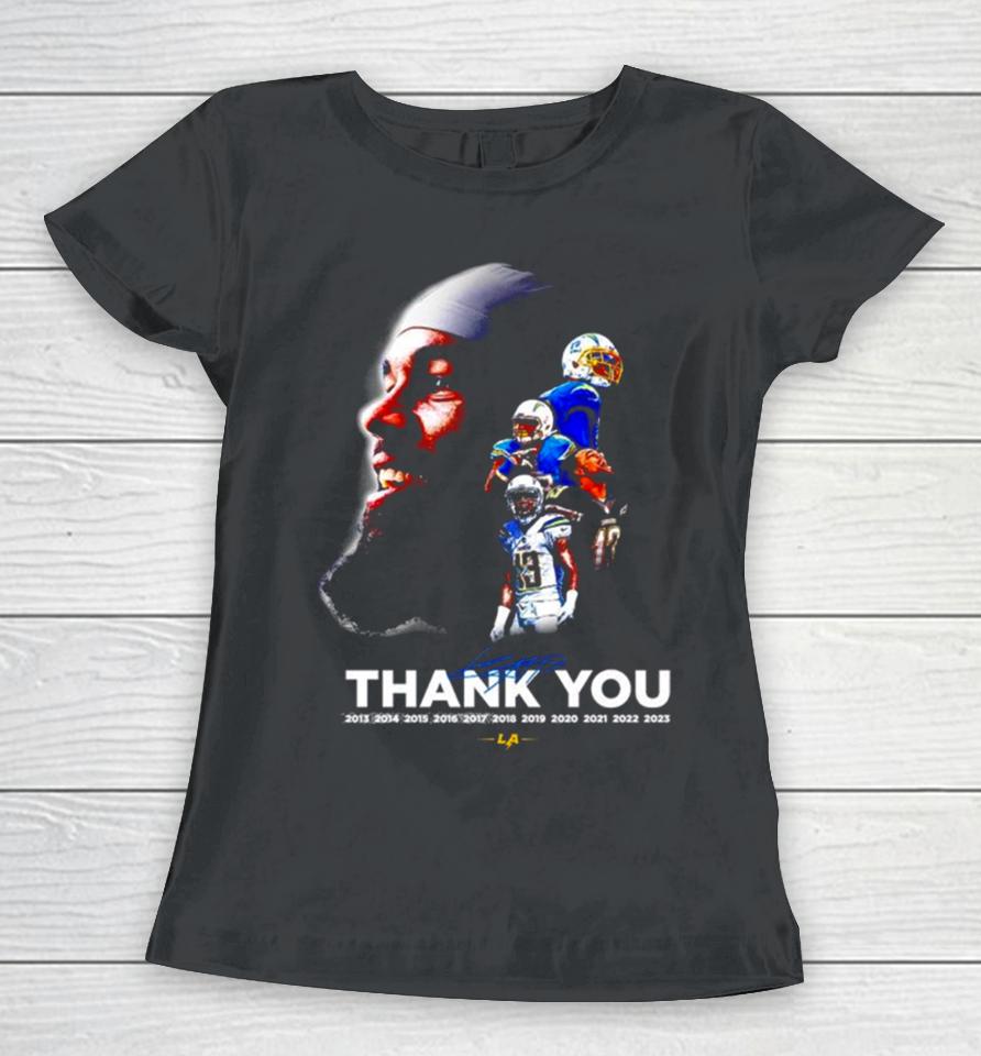Los Angeles Chargers Thank You 13 Keenan Allen Signature Women T-Shirt