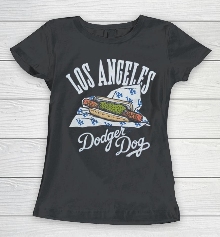 Los Angeles Dodgers Homage Royal Dodger Dogs Hyper Local Tri Blend Women T-Shirt