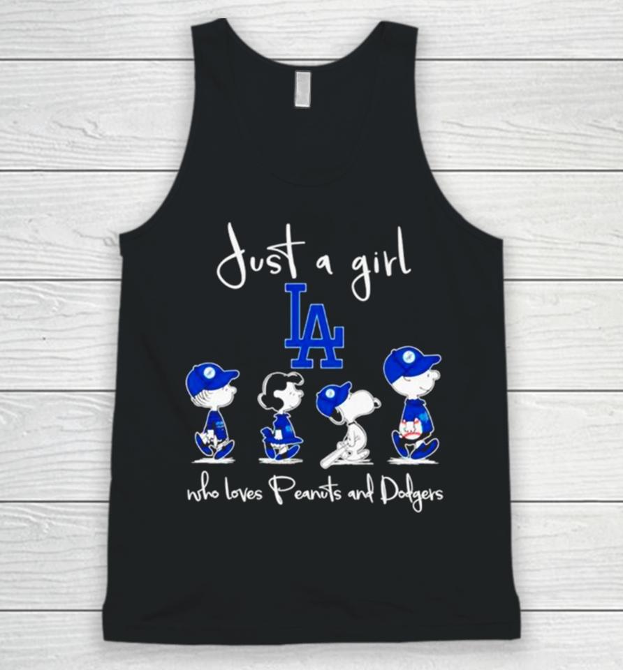 Los Angeles Dodgers Just A Girl Who Loves Peanuts And Dodgers Abbey Road Unisex Tank Top