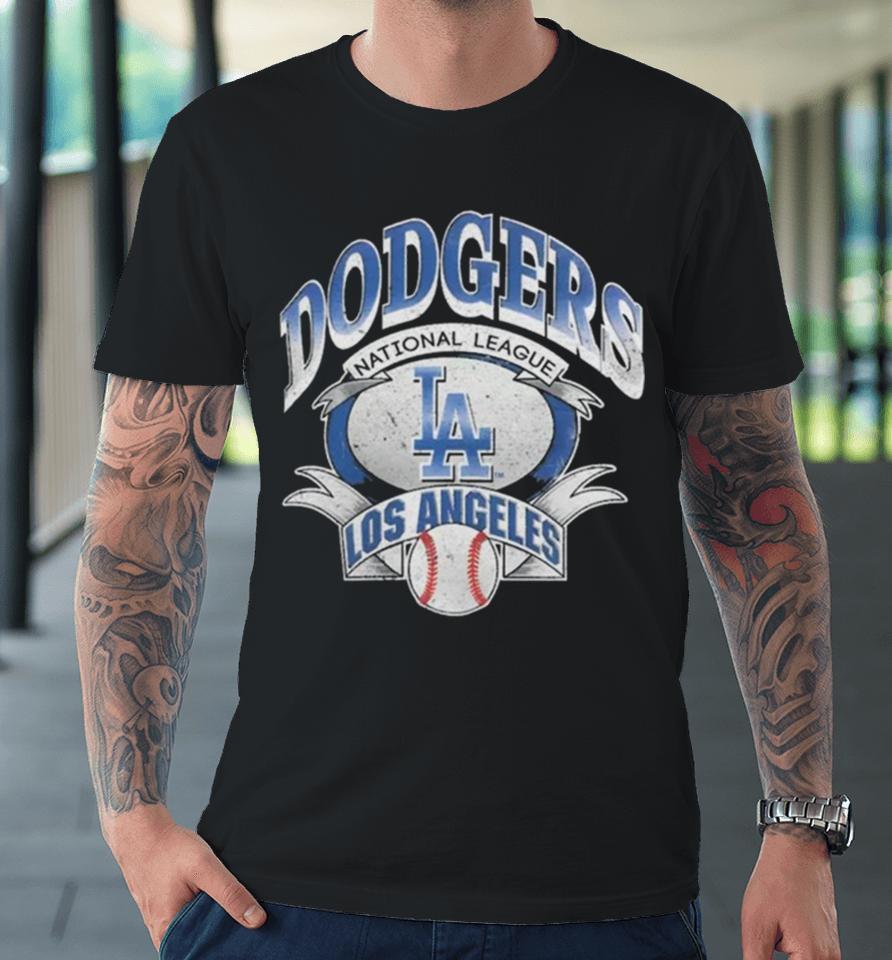 Los Angeles Dodgers Majestic Mlb National League Banner Vintage T Premium T-Shirt