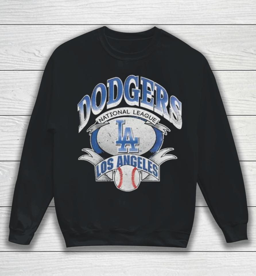 Los Angeles Dodgers Majestic Mlb National League Banner Vintage T Sweatshirt