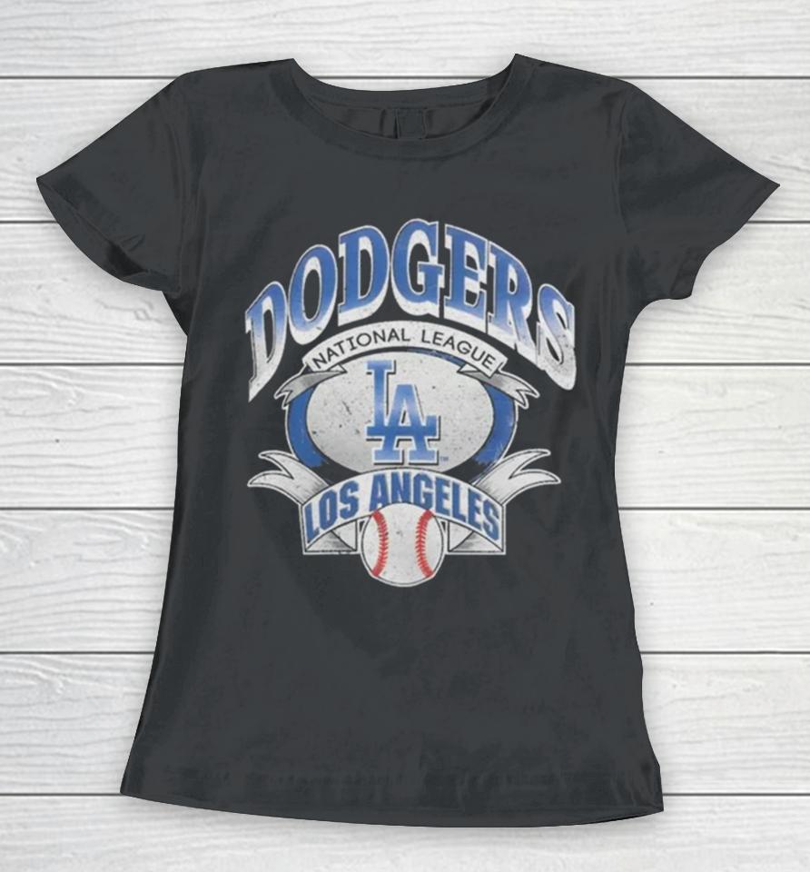 Los Angeles Dodgers Majestic Mlb National League Banner Vintage T Women T-Shirt
