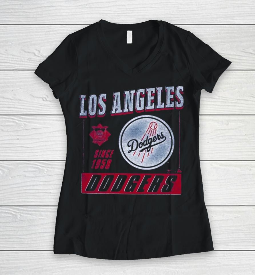 Los Angeles Dodgers Outlast Franklin Women V-Neck T-Shirt