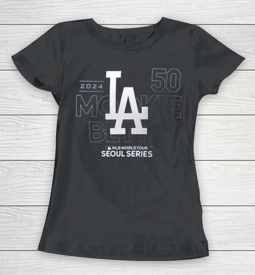 Los Angeles Dodgers Shohei Ohtani 2024 Mlb World Tour Seoul Series Player Women T-Shirt