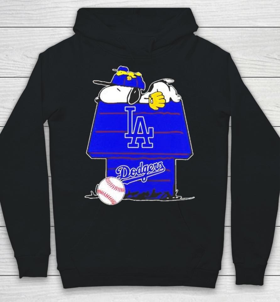 Los Angeles Dodgers Snoopy And Woodstock The Peanuts Baseball Hoodie