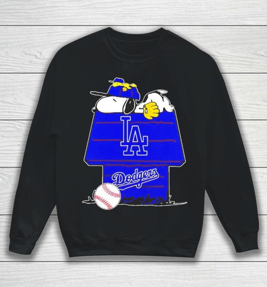 Los Angeles Dodgers Snoopy And Woodstock The Peanuts Baseball Sweatshirt