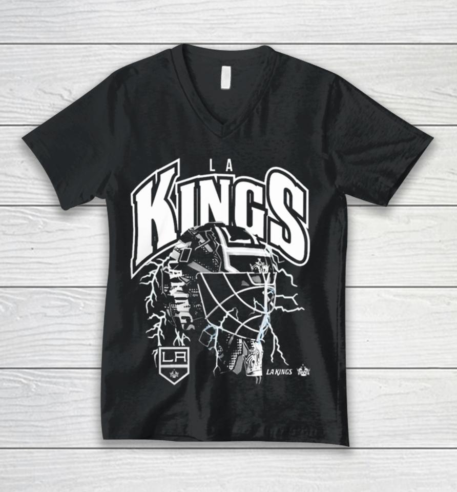 Los Angeles Kings Crease Lightning Unisex V-Neck T-Shirt