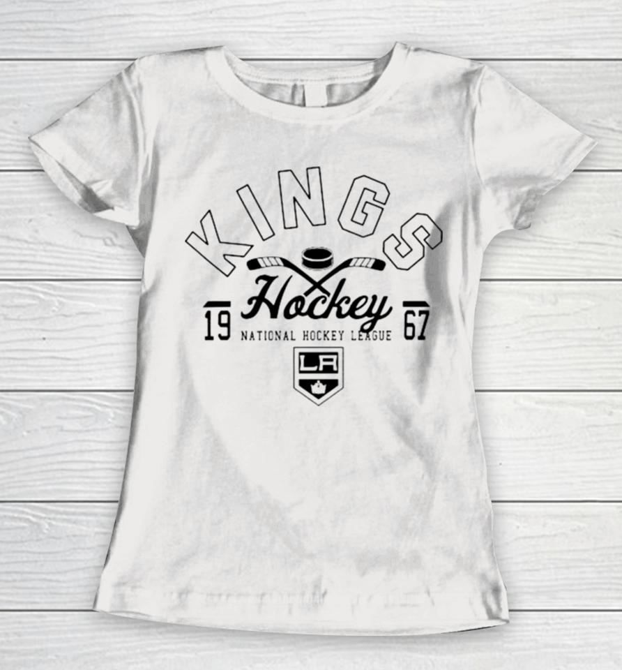 Los Angeles Kings Half Puck National Hockey League 1967 Women T-Shirt