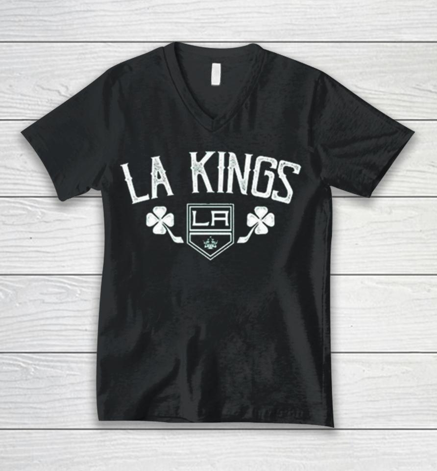 Los Angeles Kings Levelwear St. Patrick’s Day Richmond Clover Unisex V-Neck T-Shirt