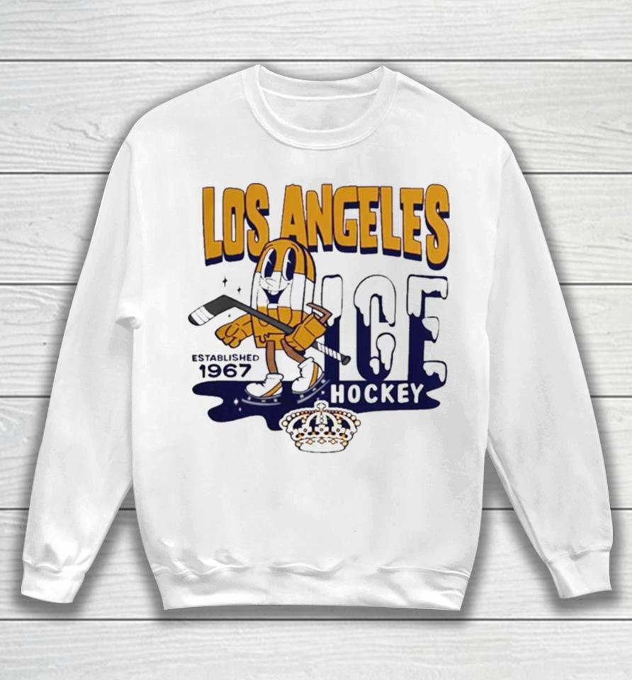 Los Angeles Kings Mitchell And Ness Gray Popsicle Sweatshirt