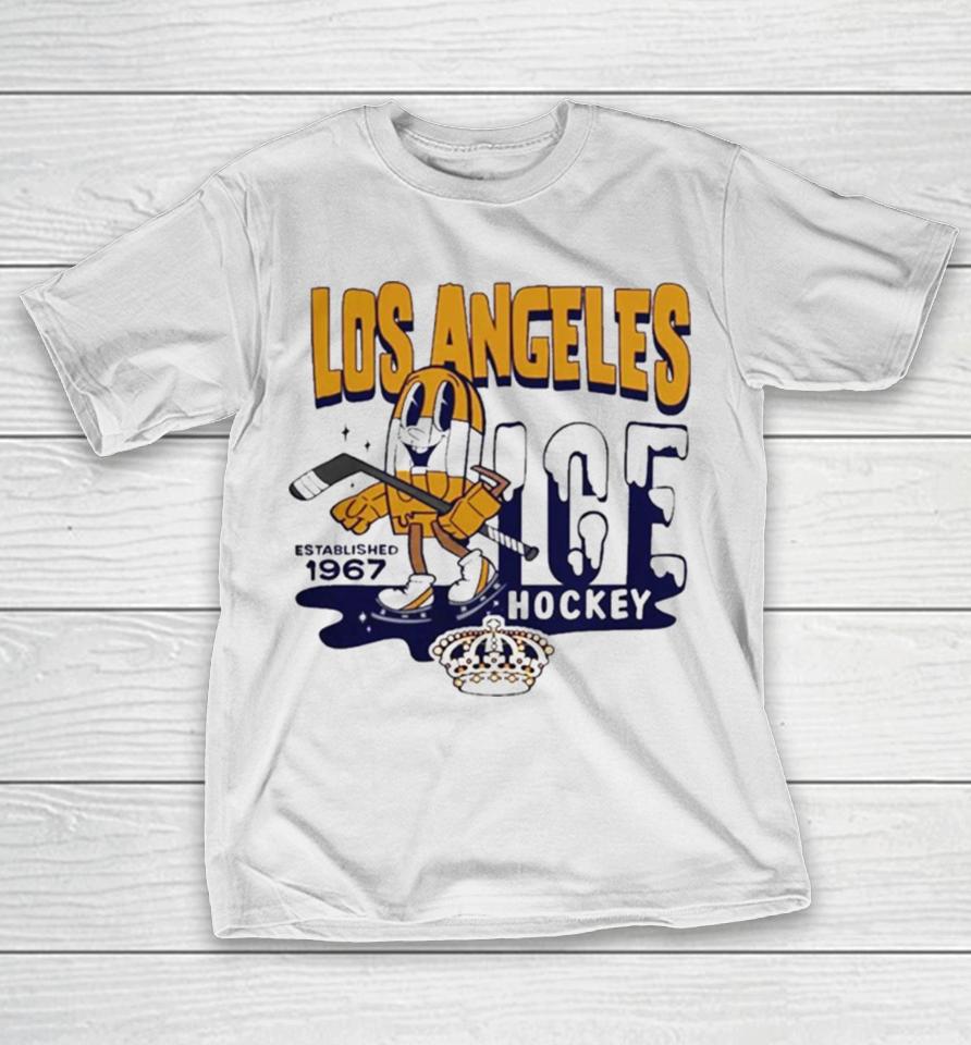 Los Angeles Kings Mitchell And Ness Gray Popsicle T-Shirt