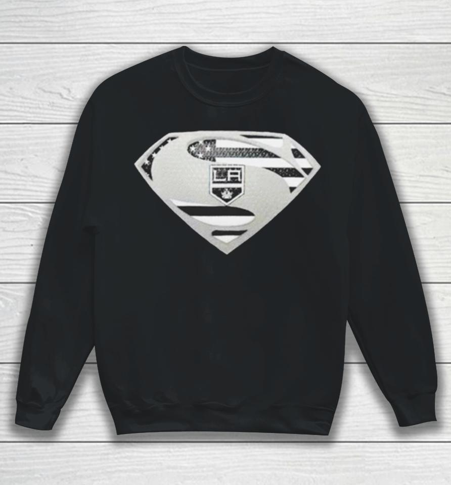 Los Angeles Kings Usa Flag Inside Superman Sweatshirt
