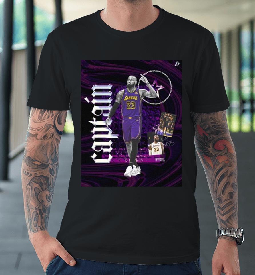 Los Angeles Lakers 20X Nba Allstar And 2024 All Star Captain, Lebron James Premium T-Shirt