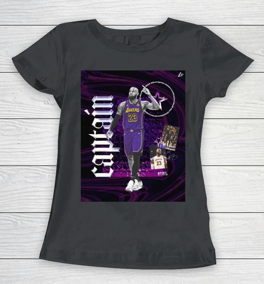 Los Angeles Lakers 20X Nba Allstar And 2024 All Star Captain, Lebron James Women T-Shirt