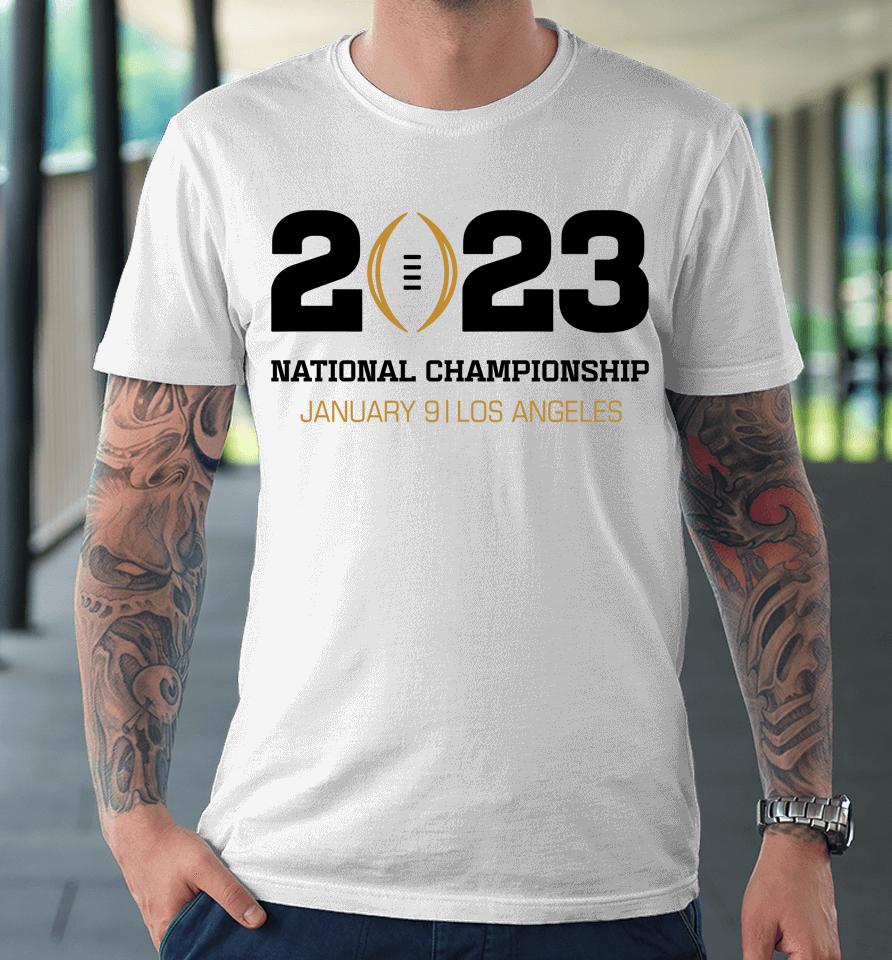Los Angeles National Championship College Football Playoff 2023 Event Logo Premium T-Shirt