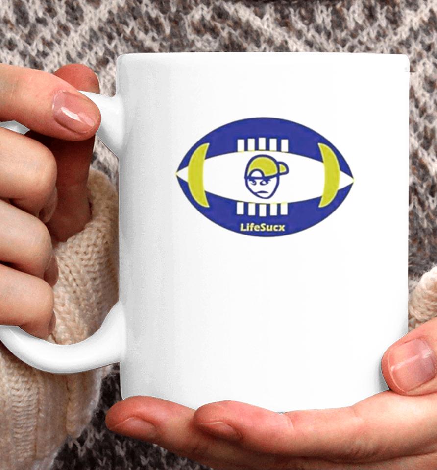 Los Angeles Rams Football Lifesucx Angry Guy Coffee Mug