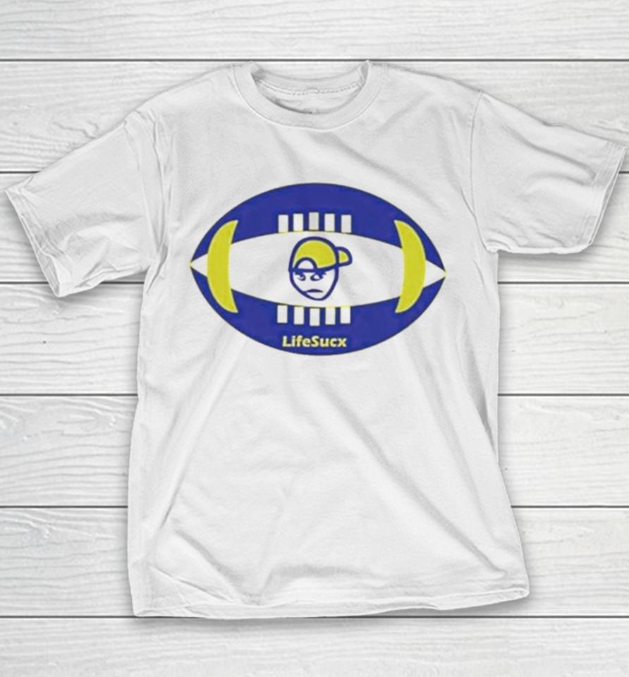 Los Angeles Rams Football Lifesucx Angry Guy Youth T-Shirt