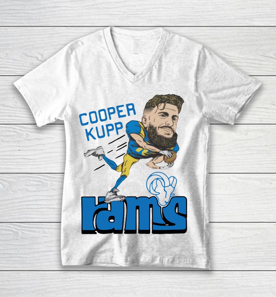 Los Angeles Rams Homage Cooper Kupp Unisex V-Neck T-Shirt