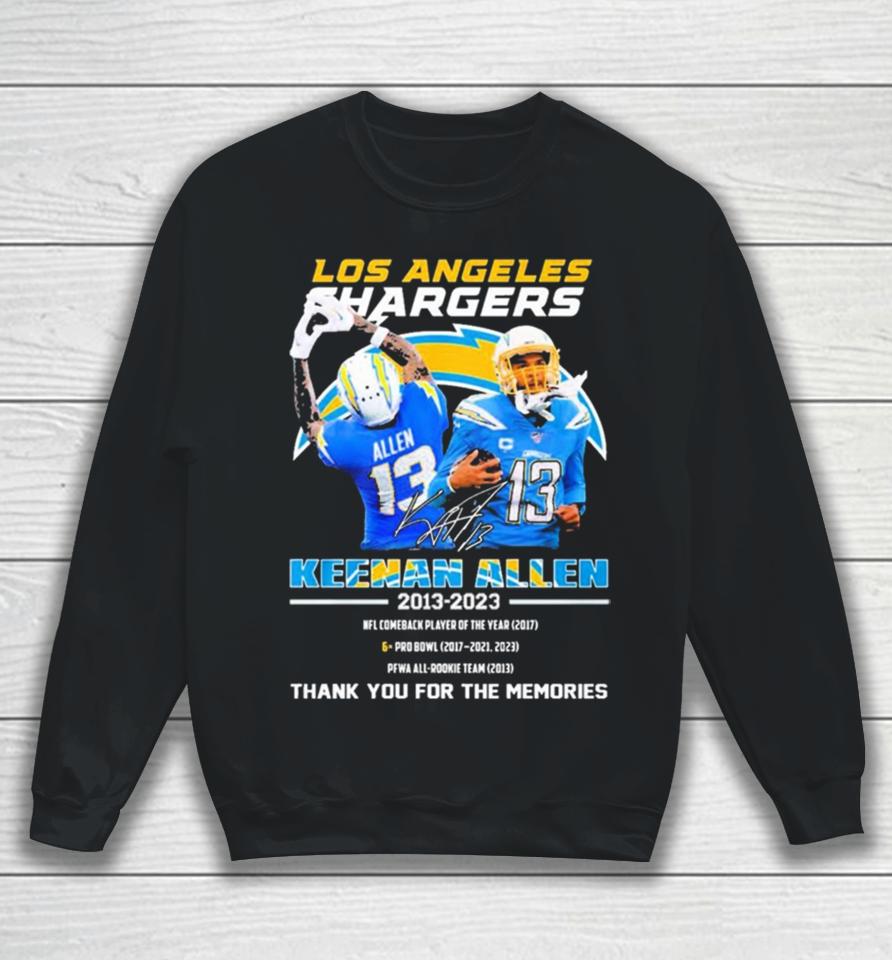 Los Angeles Rams Keenan Allen 2013 2023 Thank You For The Memories Signatures Sweatshirt