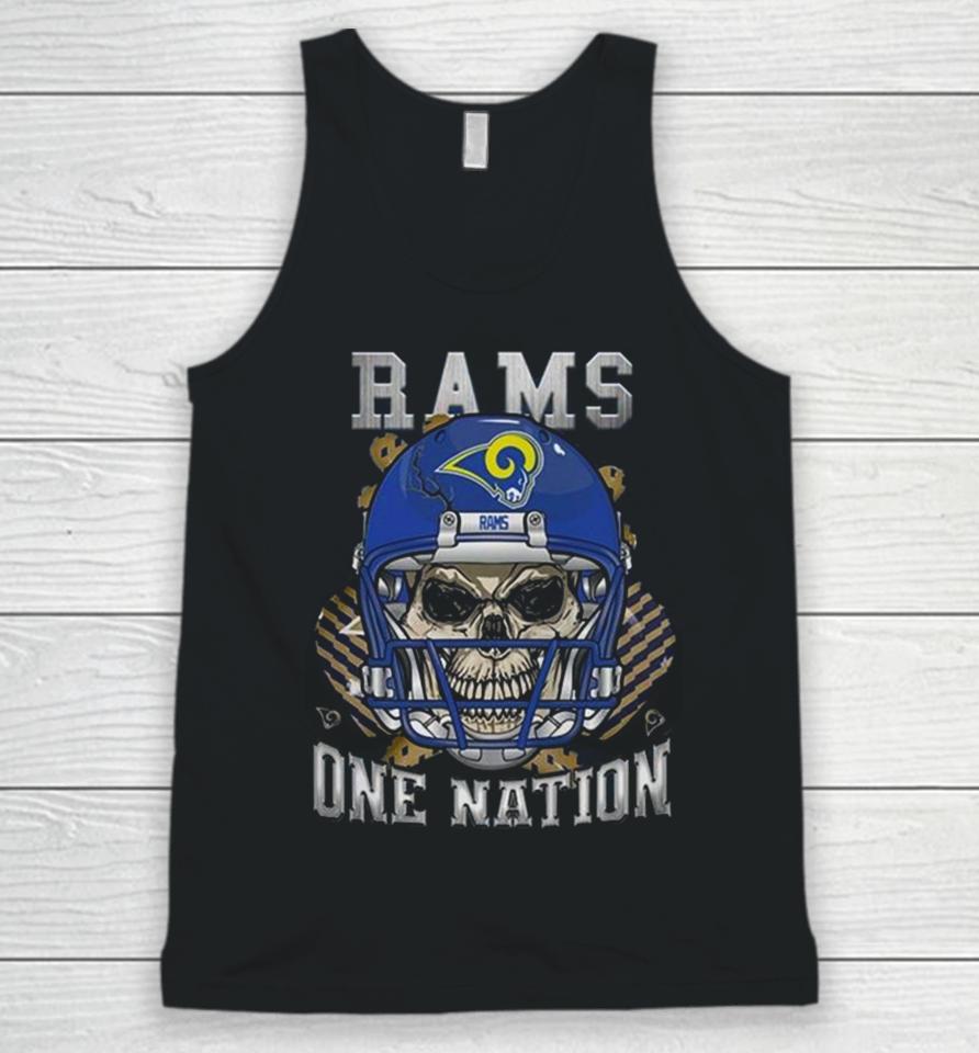 Los Angeles Rams Skull And Gloves Pattern One Nation Unisex Tank Top