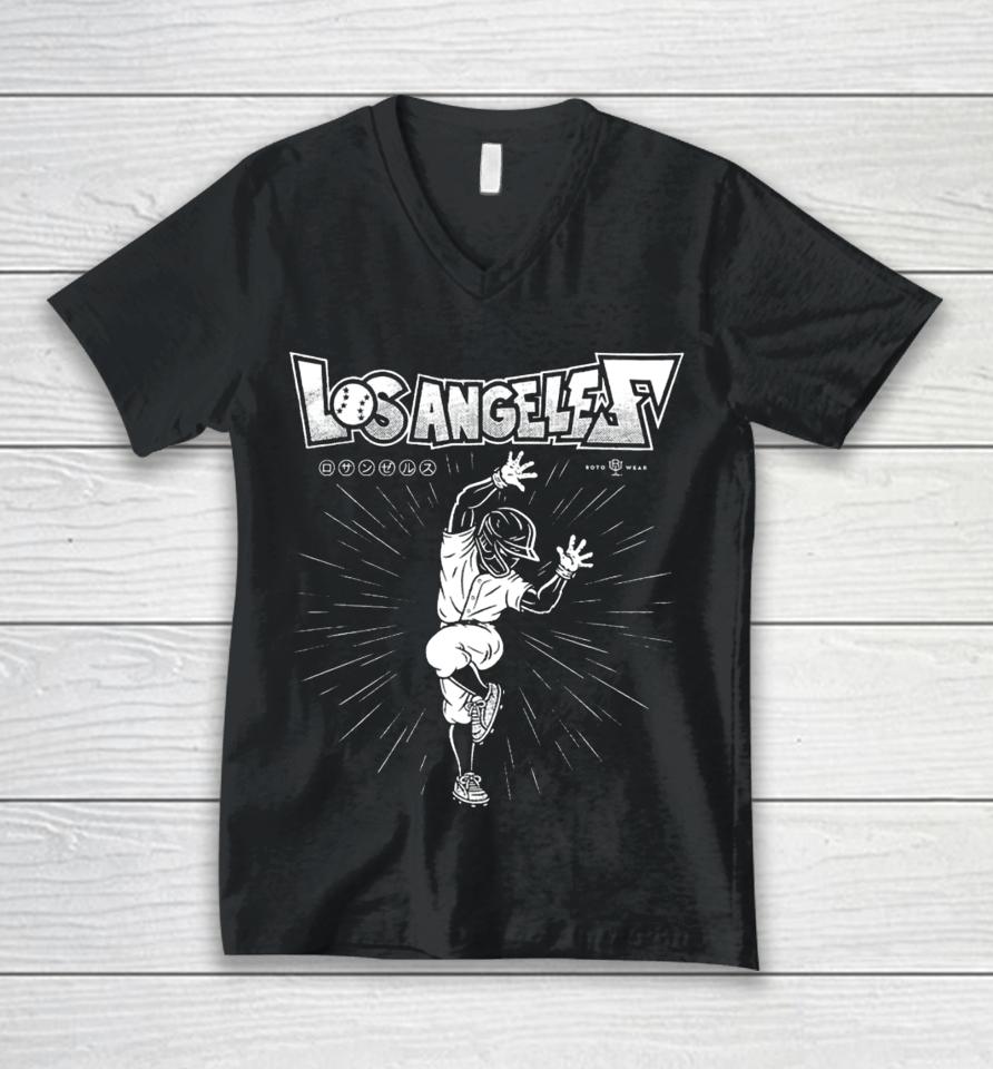 Los Angeles Shohei Ohtani Hip Lock Unisex V-Neck T-Shirt