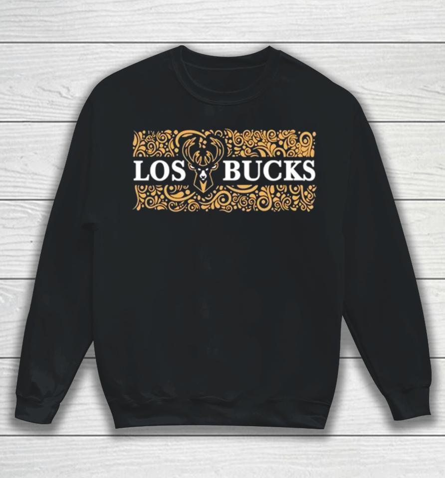 Los Bucks Milwaukee Bucks Nba Floral Sweatshirt