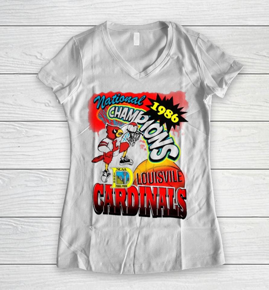 Louisville Cardinals Bonanza ’47 Foundation Women V-Neck T-Shirt