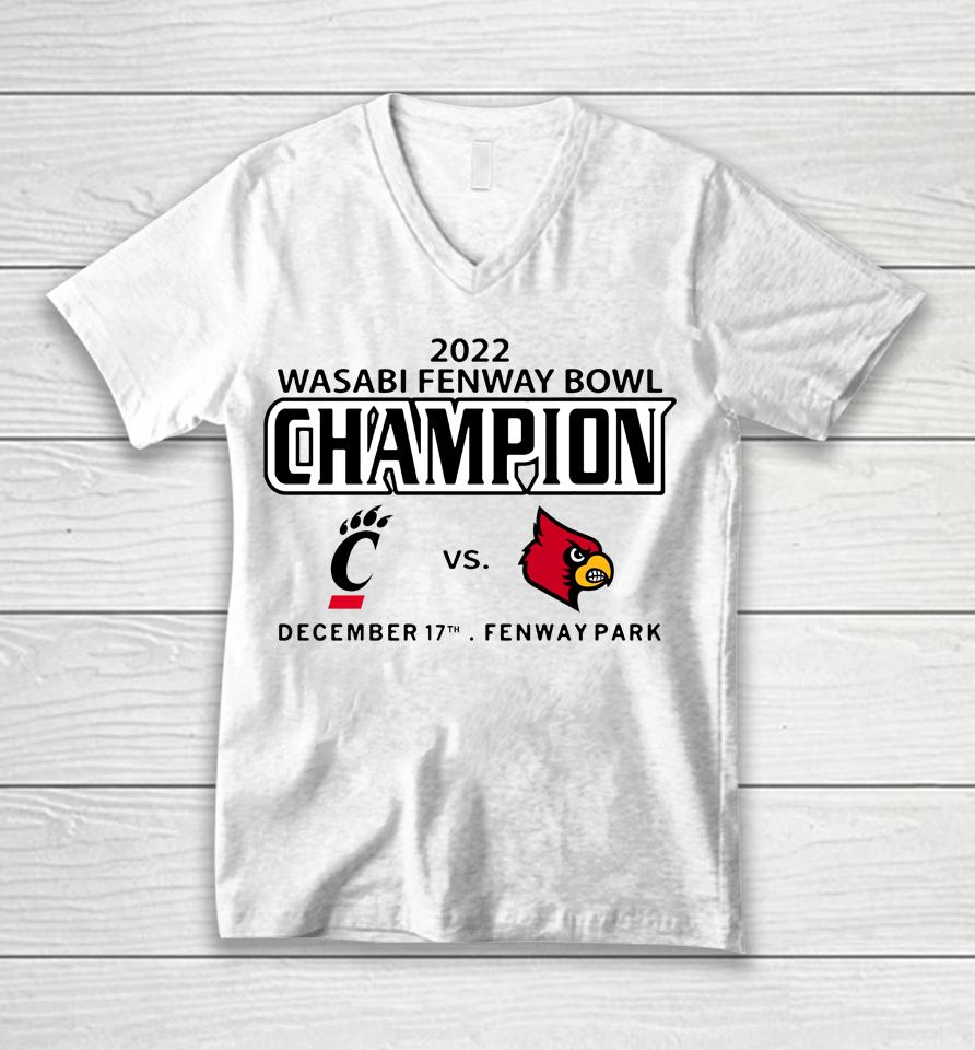 Louisville Fenway Bowl Champions 2022 Unisex V-Neck T-Shirt