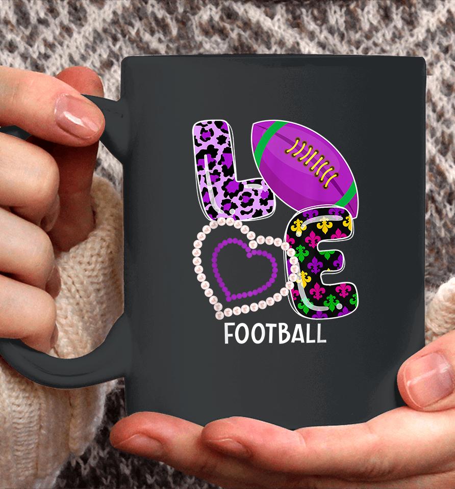 Love Football Sport Mardi Gras Coffee Mug
