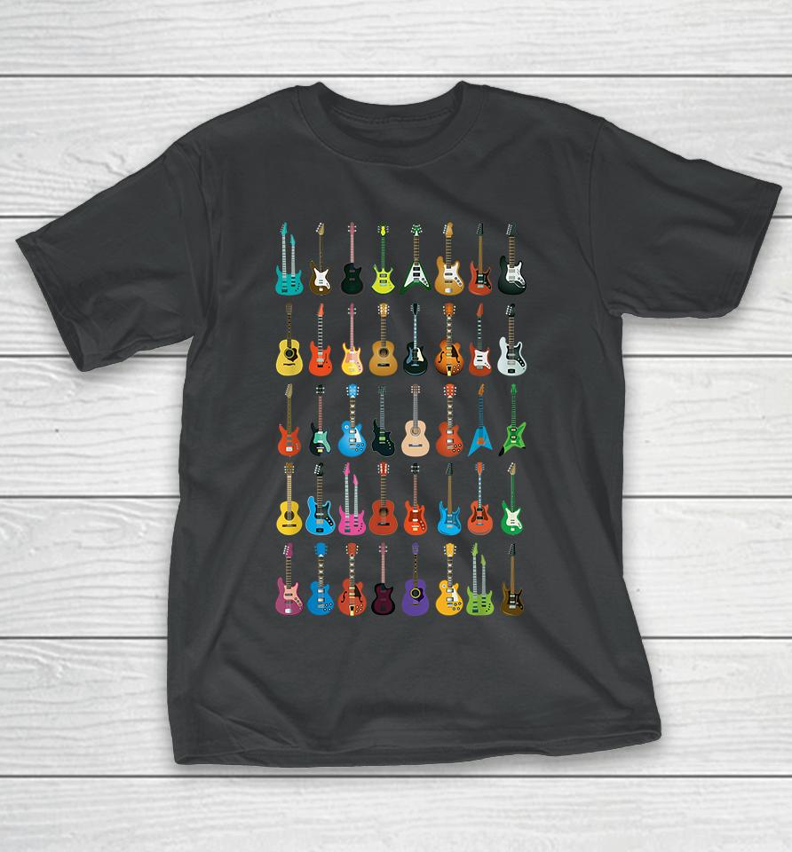 Love Guitar Different Guitars T-Shirt