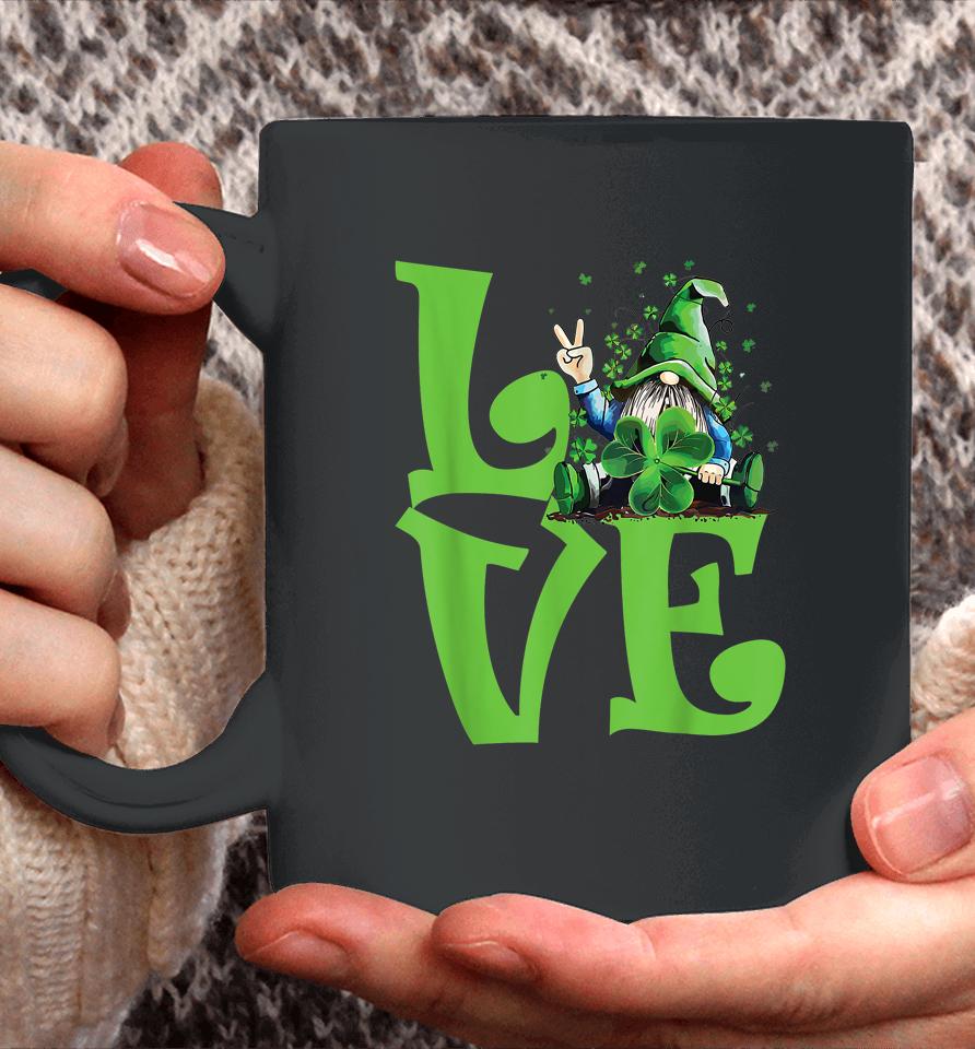 Love Irish Gnome Tie Shamrock St Patrick's Day Hippie Gift Coffee Mug