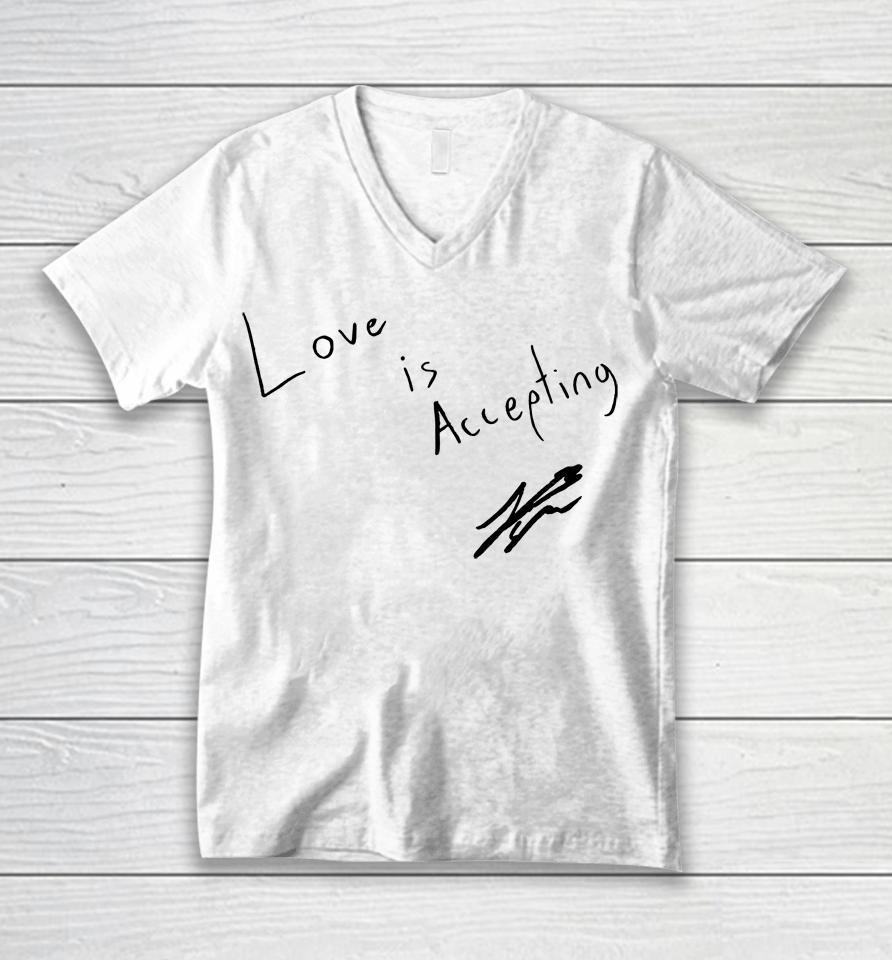 Love Is Accepting Unisex V-Neck T-Shirt