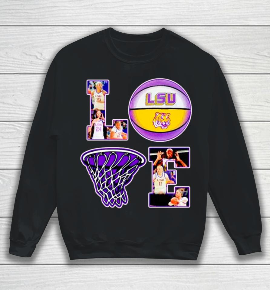 Love Lsu Tigers Basketball Sweatshirt