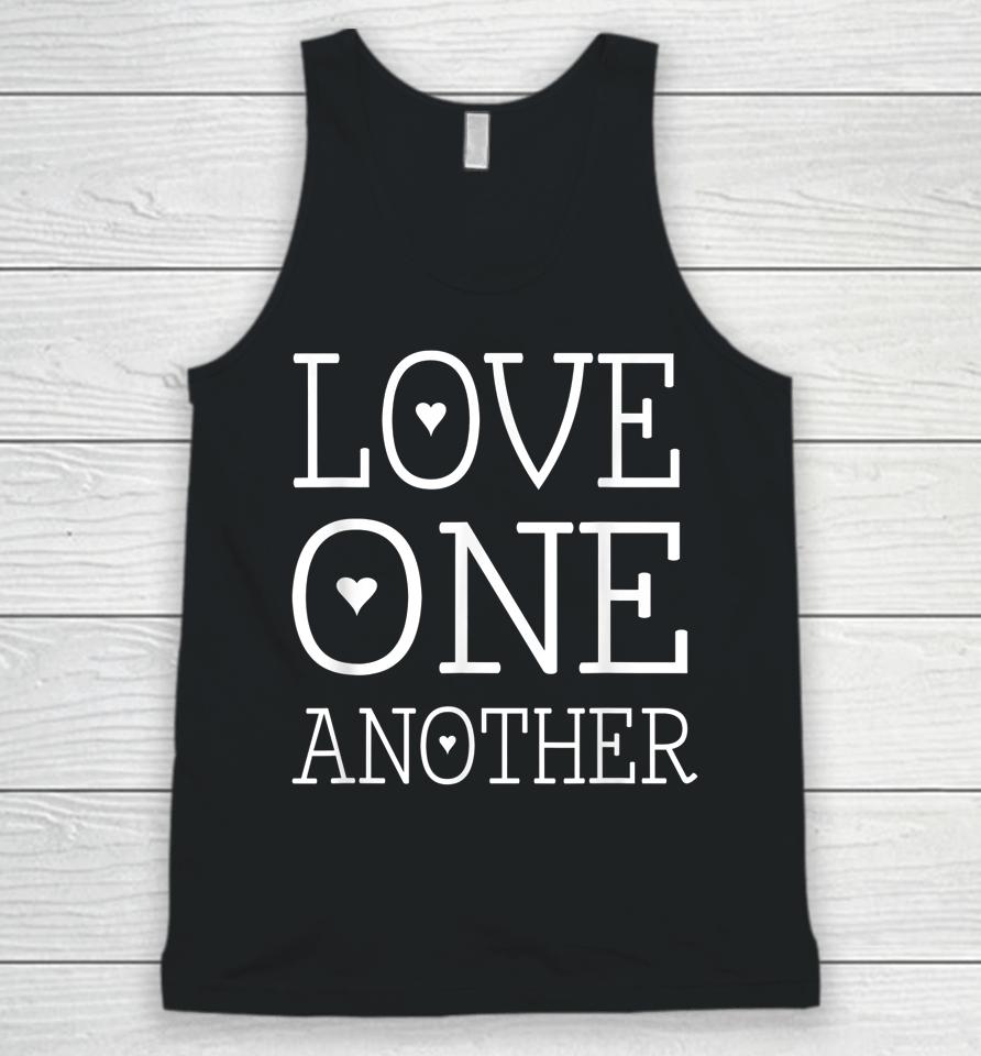 Love One Another Jesus Quote Christian Unisex Tank Top